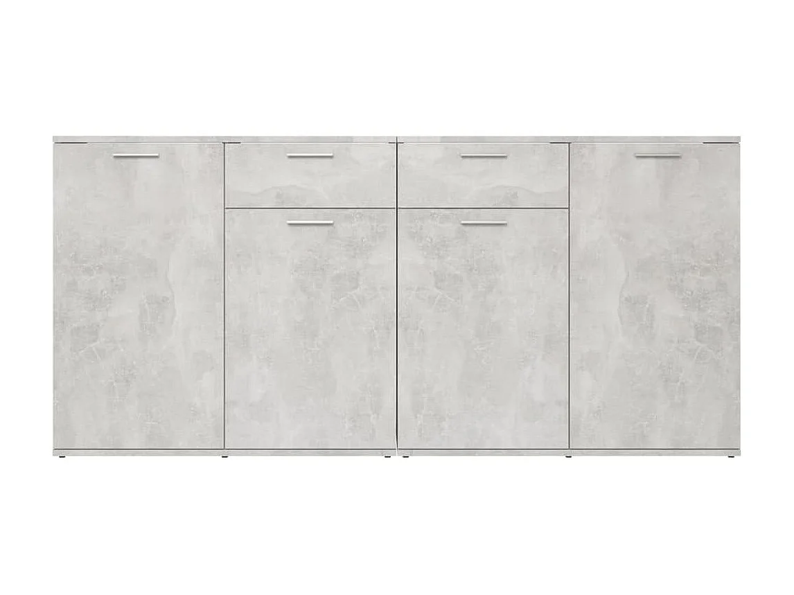 Sideboard Lowboard - Betongrau 160x36x75 cm Holzwerkstoff -RM28934