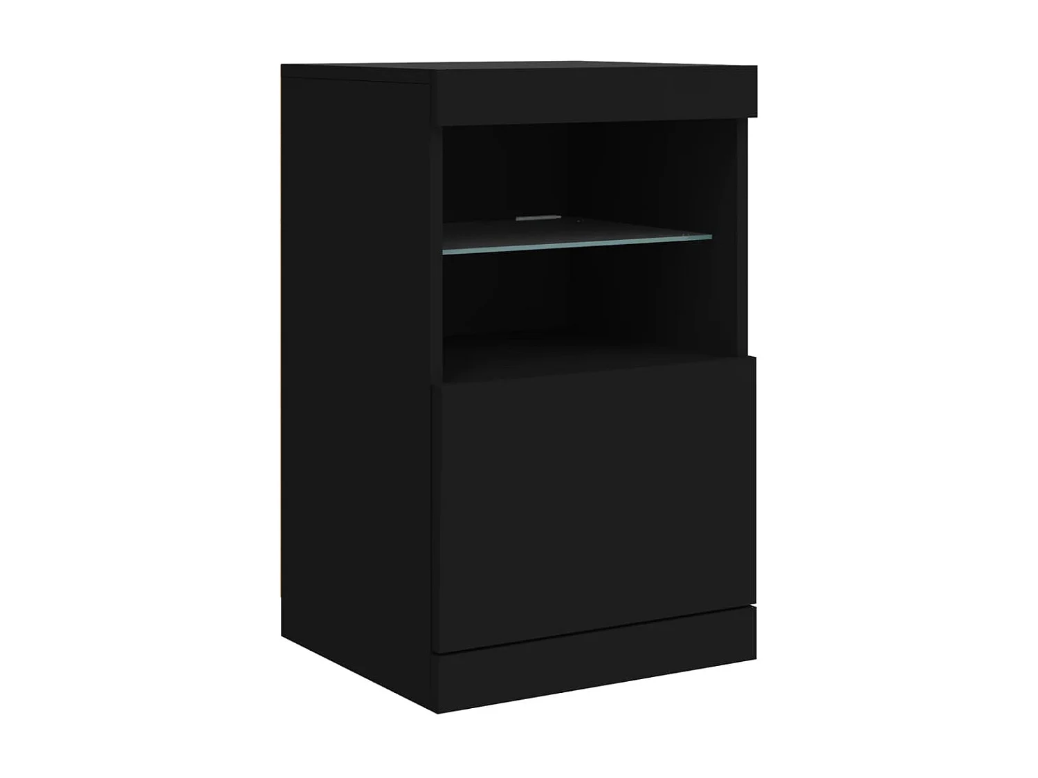 Sideboard mit LED-Leuchten Anrichte Schwarz 41x37x67 cm -RM58201