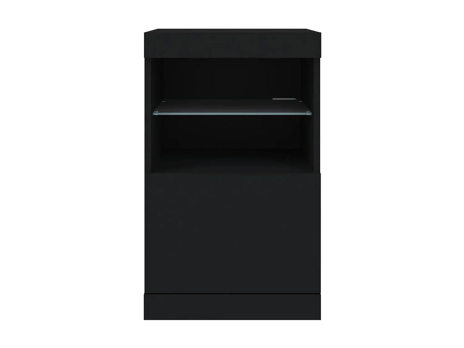 Sideboard mit LED-Leuchten Anrichte Schwarz 41x37x67 cm -RM58201