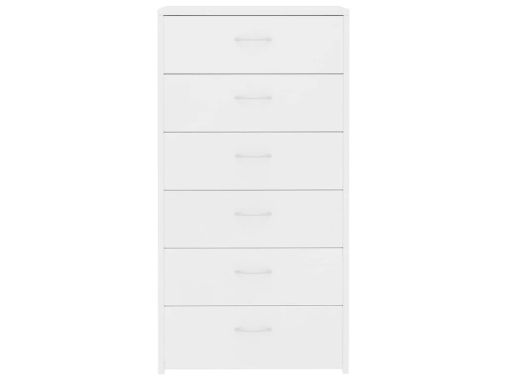 Sideboard Anrichte mit 6 Schubladen Weiß 50x34x96 cm Holzwerkstoff -RM74580