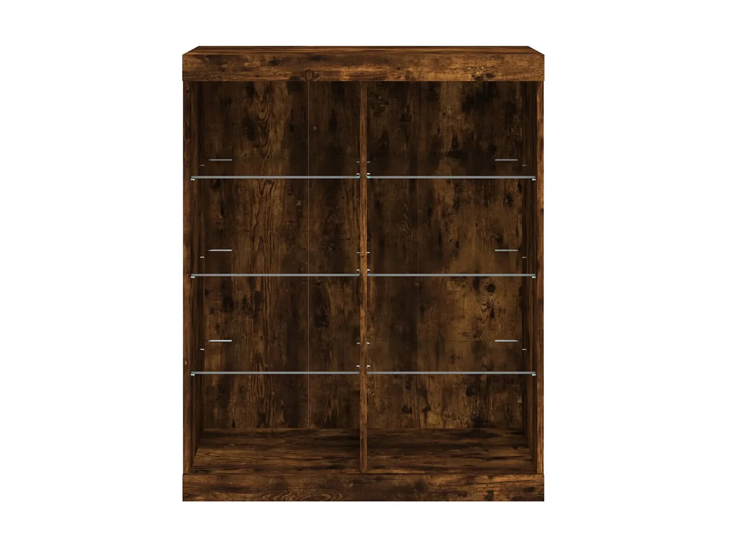 Sideboard mit LED-Leuchten Anrichte Räuchereiche 81x37x100 cm -RM60122