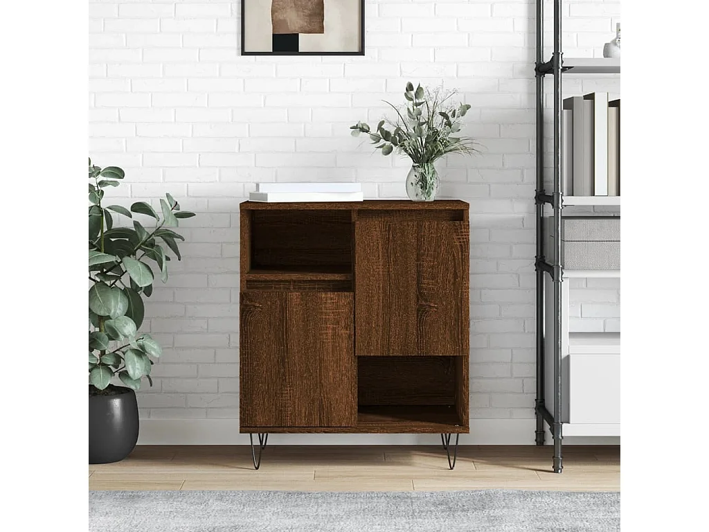 Sideboard Lowboard - Braun Eichen-Optik 60x35x70 cm Holzwerkstoff -RM76260