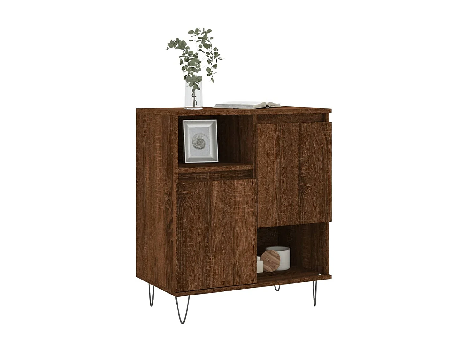 Sideboard Lowboard - Braun Eichen-Optik 60x35x70 cm Holzwerkstoff -RM76260