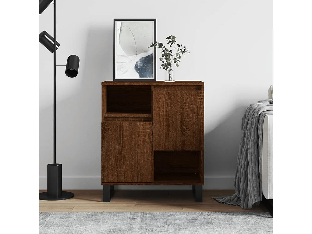 Sideboard Lowboard - Braun Eichen-Optik 60x35x70 cm Holzwerkstoff -RM98669