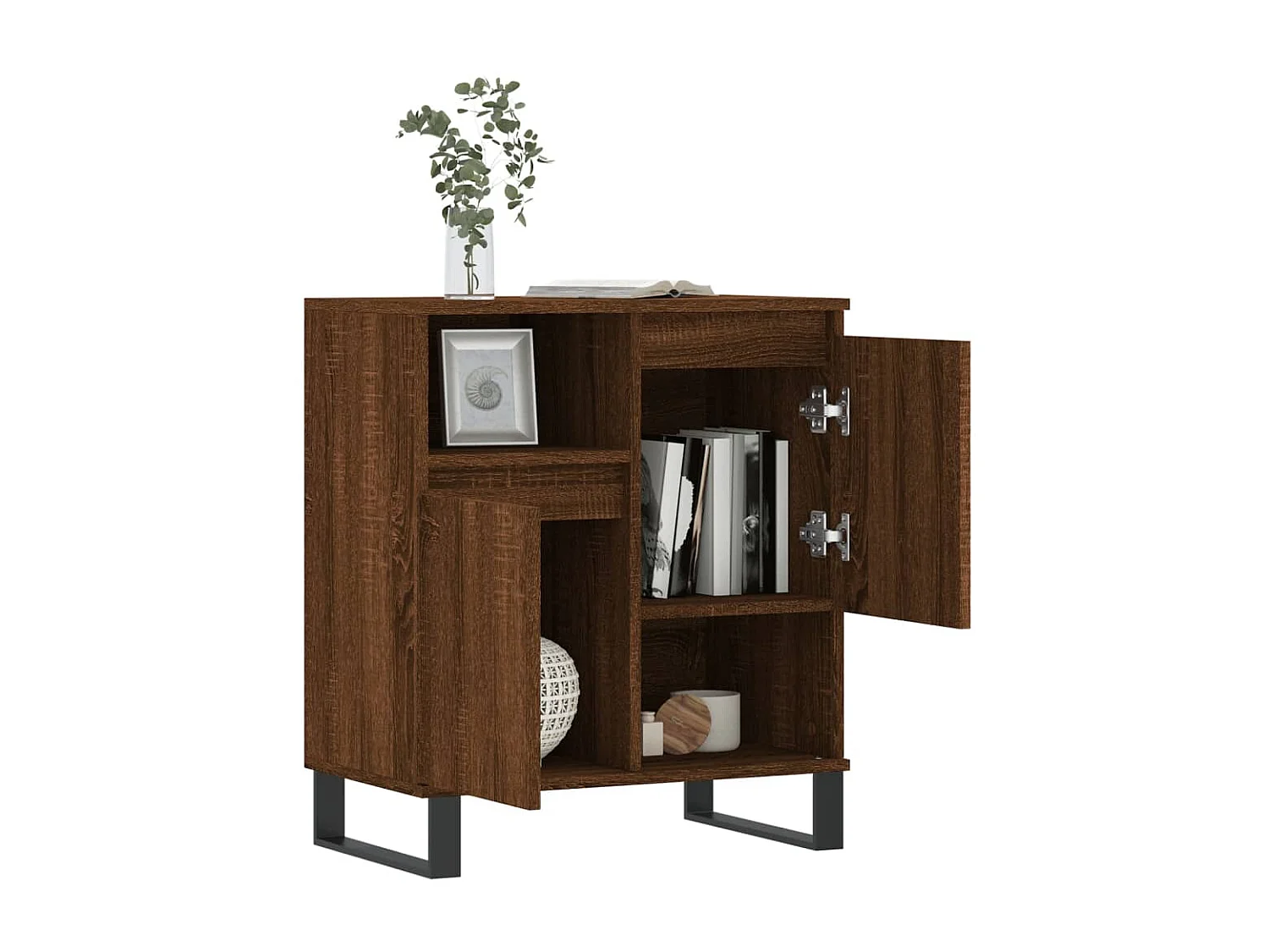 Sideboard Lowboard - Braun Eichen-Optik 60x35x70 cm Holzwerkstoff -RM98669