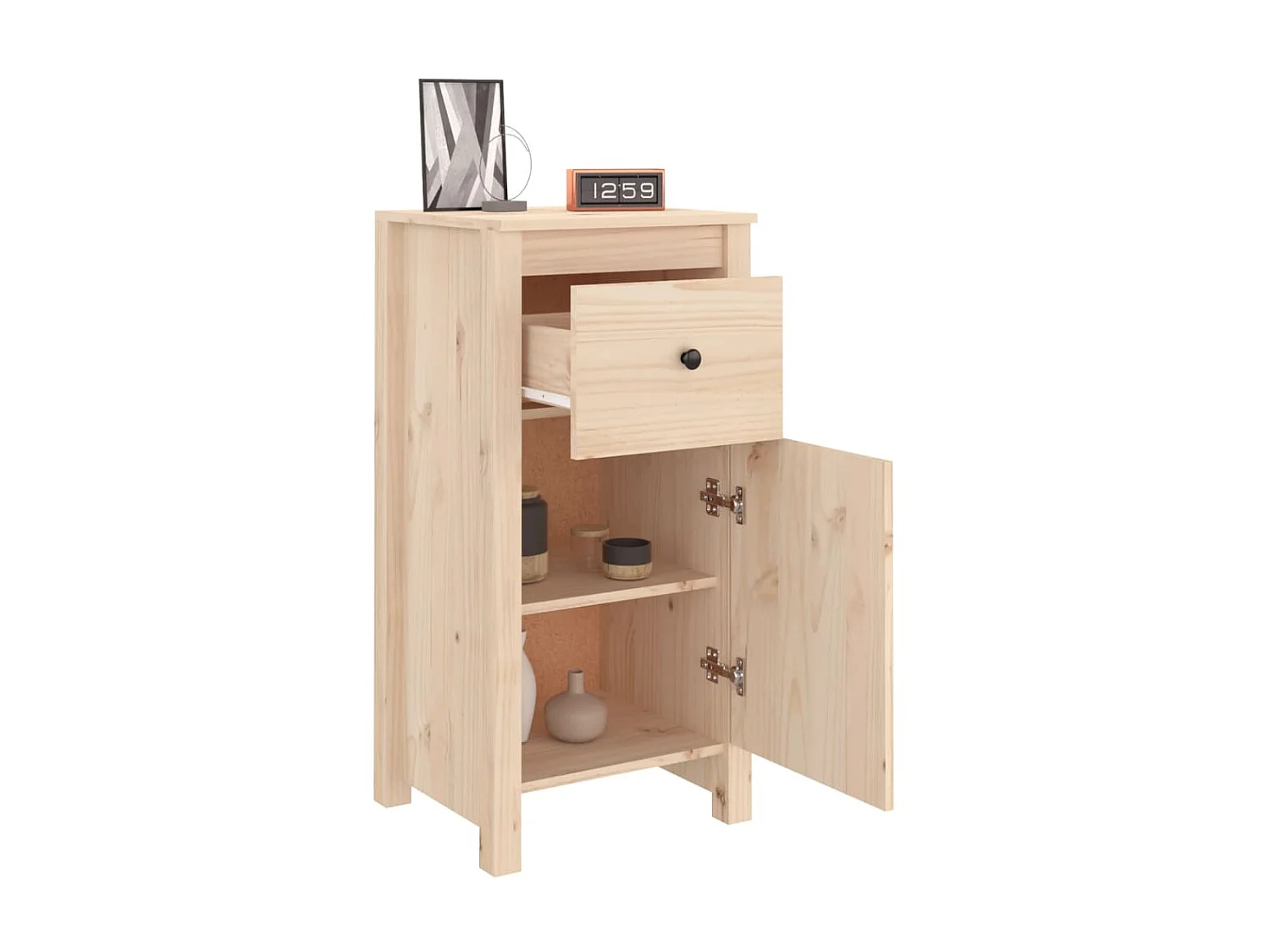 Sideboard Anrichte - 40x35x80 cm Massivholz Kiefer -RM90687