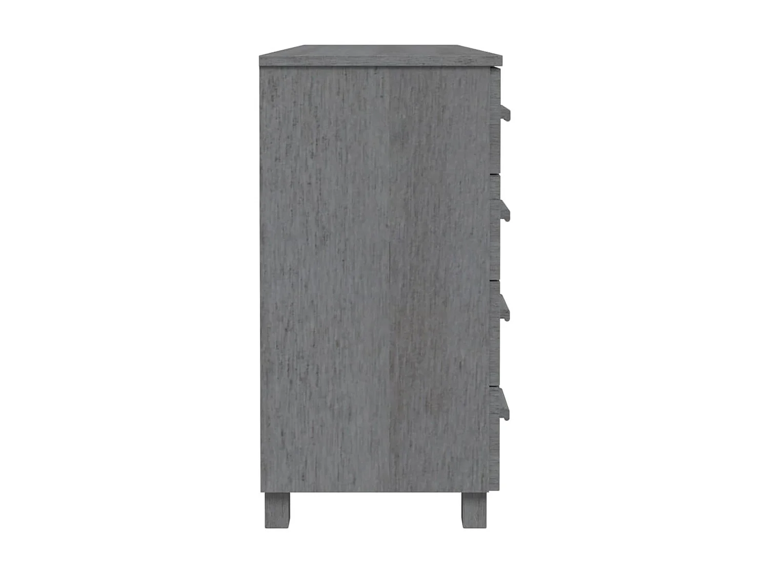Sideboard Lowboard - HAMAR Dunkelgrau 113x40x80 cm Massivholz Kiefer -RM95762