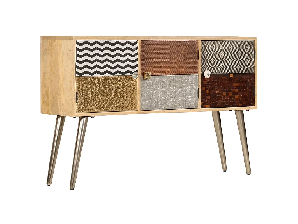 Sideboard Anrichte - 120 x 30 x 75 cm Massivholz Mango -RM83976