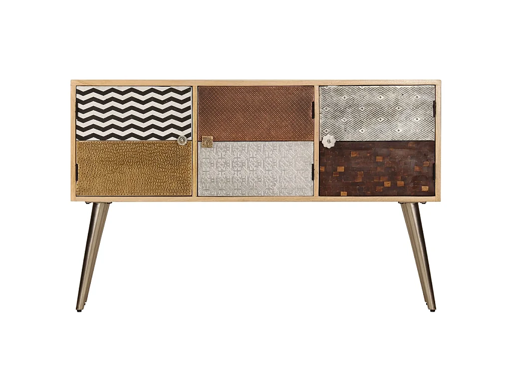 Sideboard Anrichte - 120 x 30 x 75 cm Massivholz Mango -RM83976