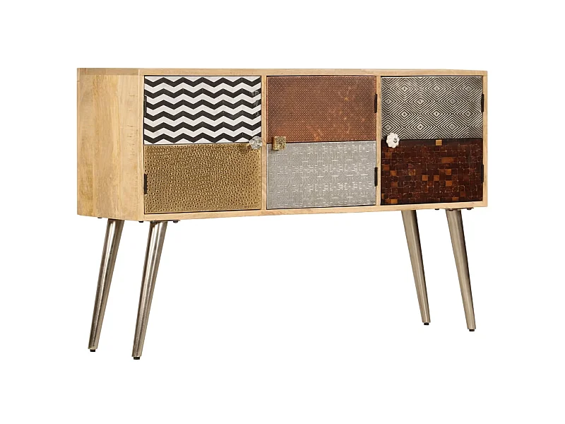 Sideboard Anrichte - 120 x 30 x 75 cm Massivholz Mango -RM83976