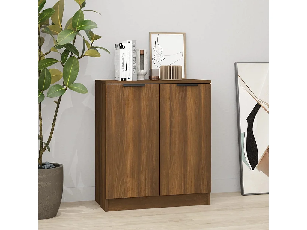 Sideboard Lowboard - Braun Eichen-Optik 60x30x70 cm Holzwerkstoff -RM87421