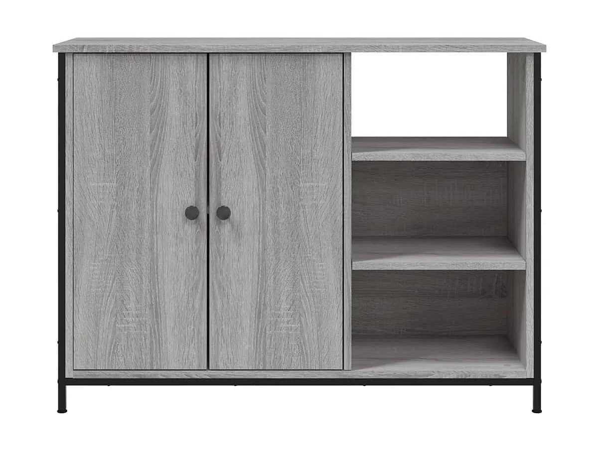 Sideboard Grau Sonoma - Lowboard 100x33x75 cm Holzwerkstoff -RM46186