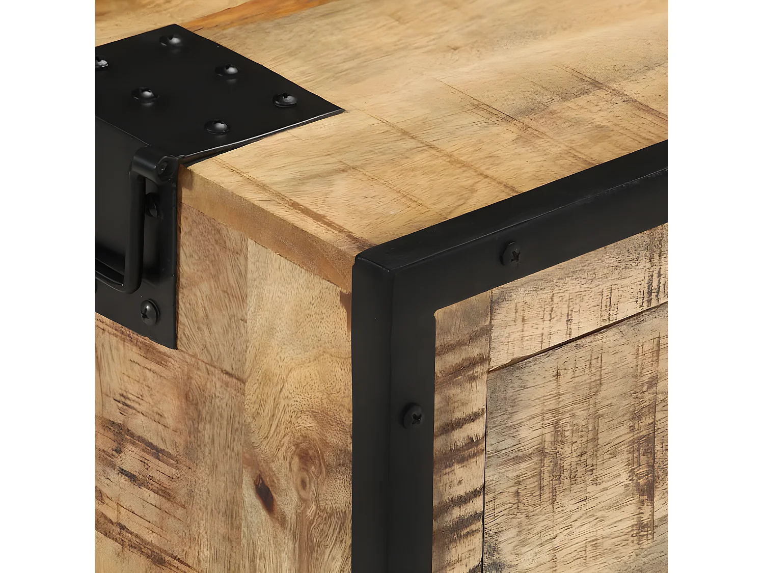 Sideboard Anrichte - 100×31×60 cm Raues Mango-Massivholz -RM77394