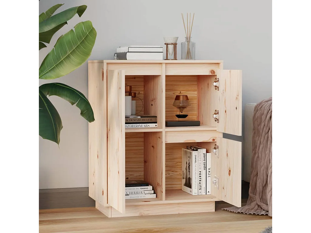 Sideboard Anrichte - 60x34x75 cm Massivholz Kiefer -RM68001