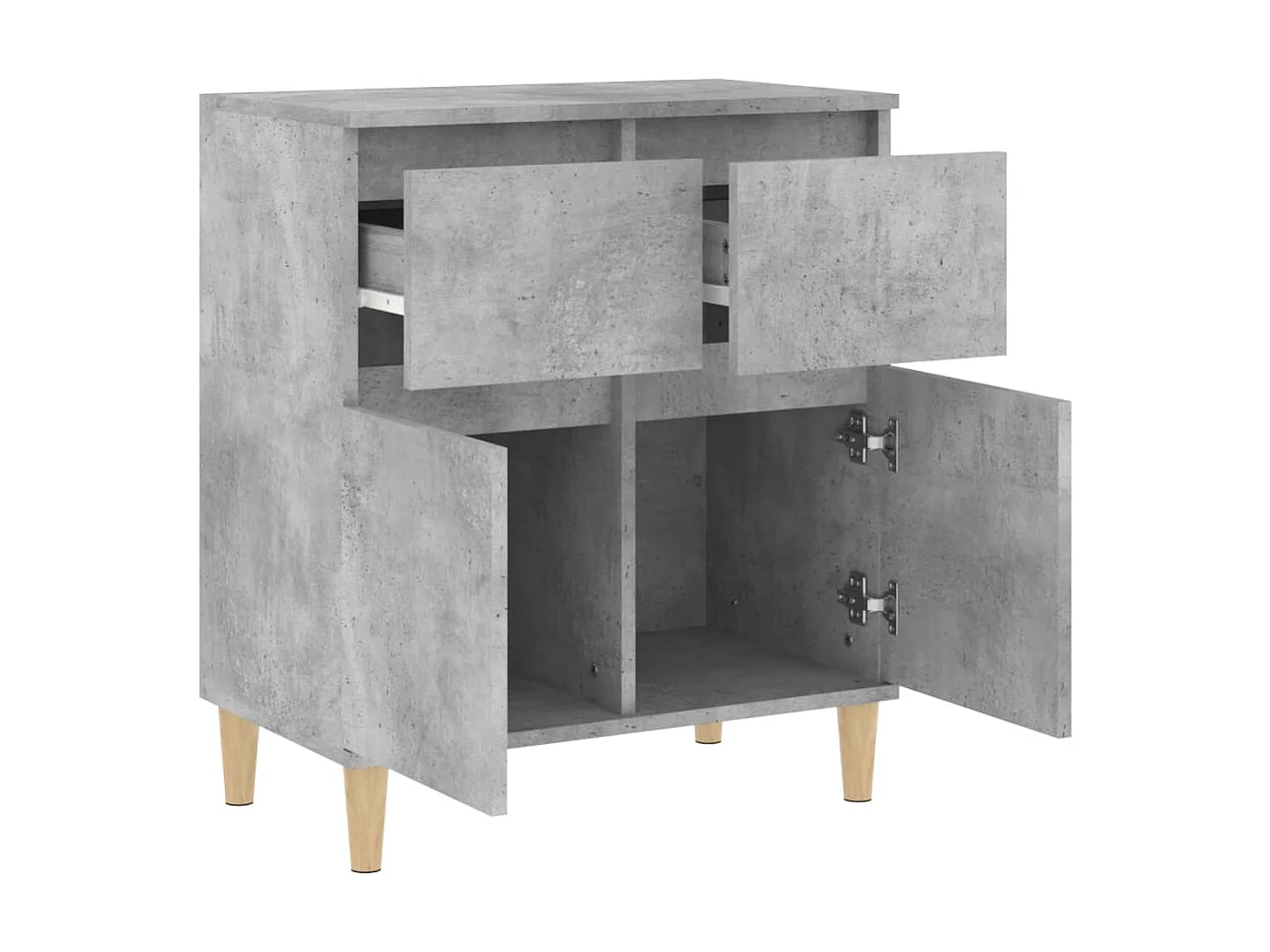 Sideboard Lowboard - Betongrau 60x35x70 cm Holzwerkstoff -RM25953