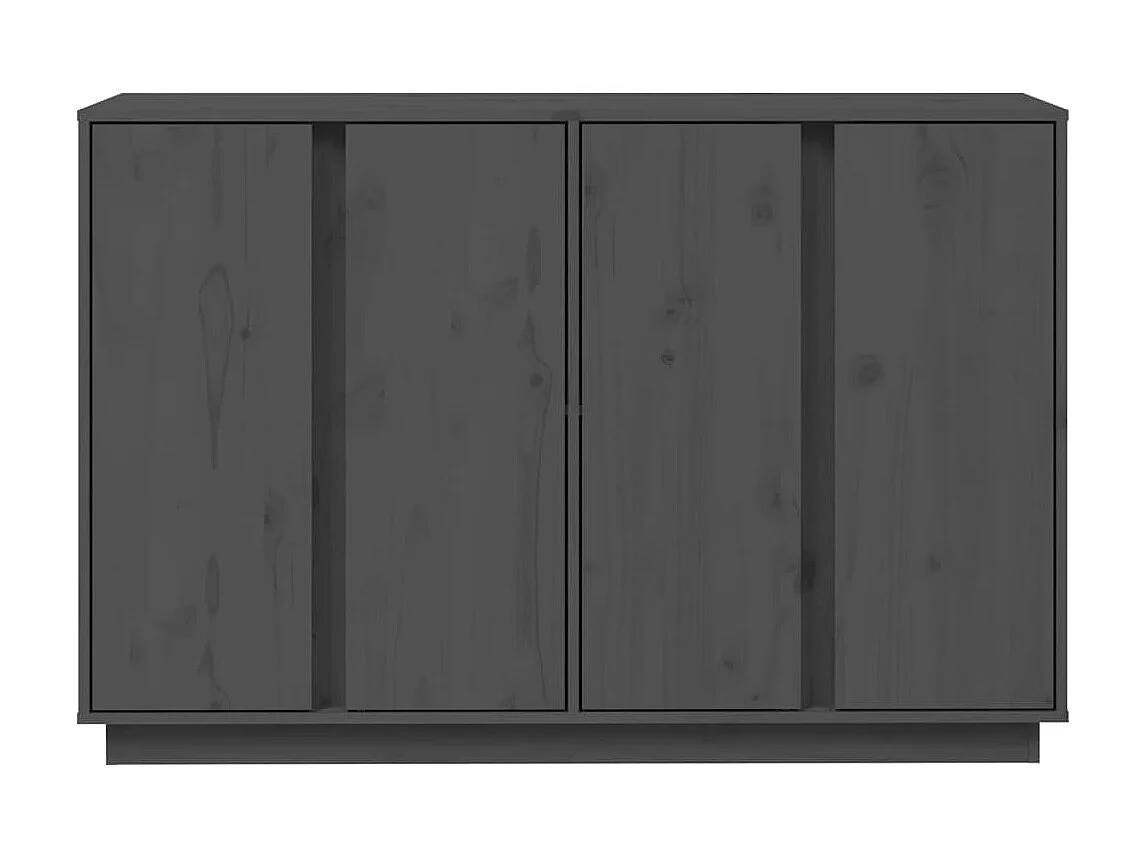 Sideboard Grau - Lowboard 120x35x80 cm Massivholz Kiefer -RM71596
