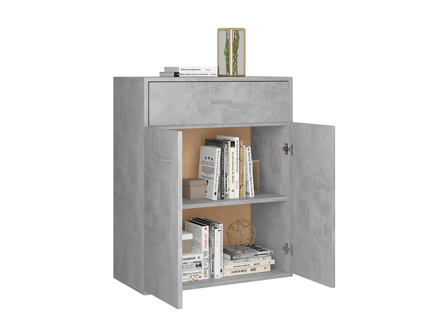 Sideboard Lowboard - Betongrau 60x30x75 cm Holzwerkstoff -RM75489