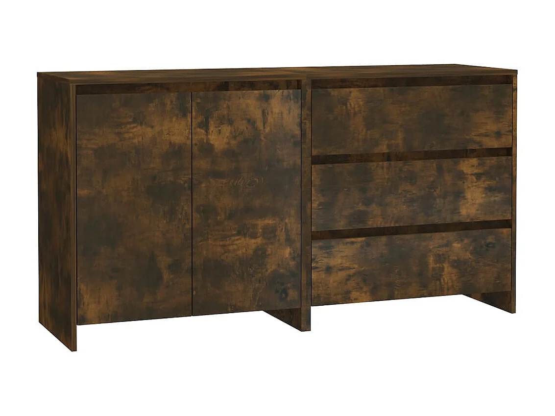 2-tlg. Sideboard Anrichte Räuchereiche Holzwerkstoff -RM95112