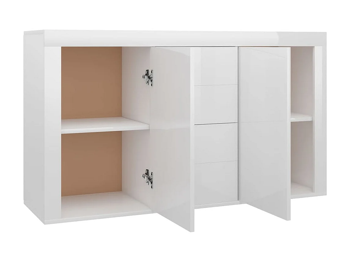 Sideboard Lowboard - Hochglanz-Weiß 120x36x69 cm Holzwerkstoff -RM87929