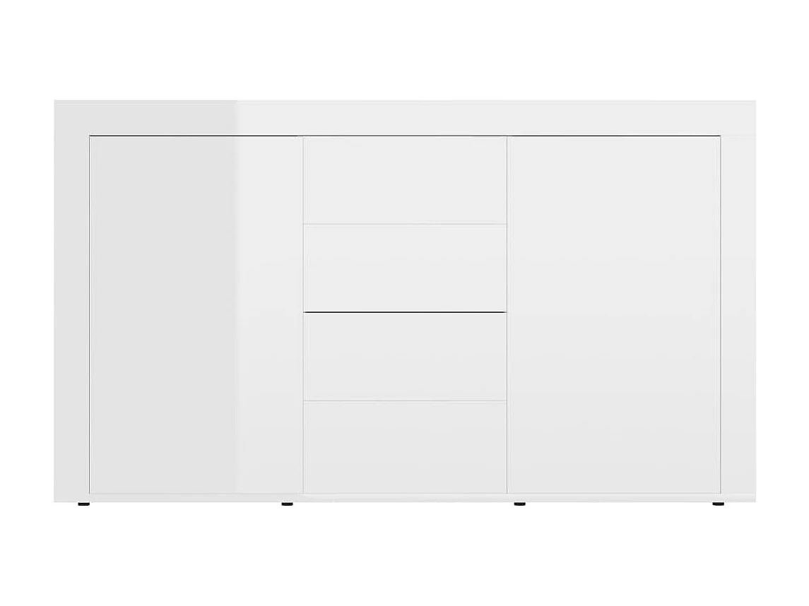 Sideboard Lowboard - Hochglanz-Weiß 120x36x69 cm Holzwerkstoff -RM87929