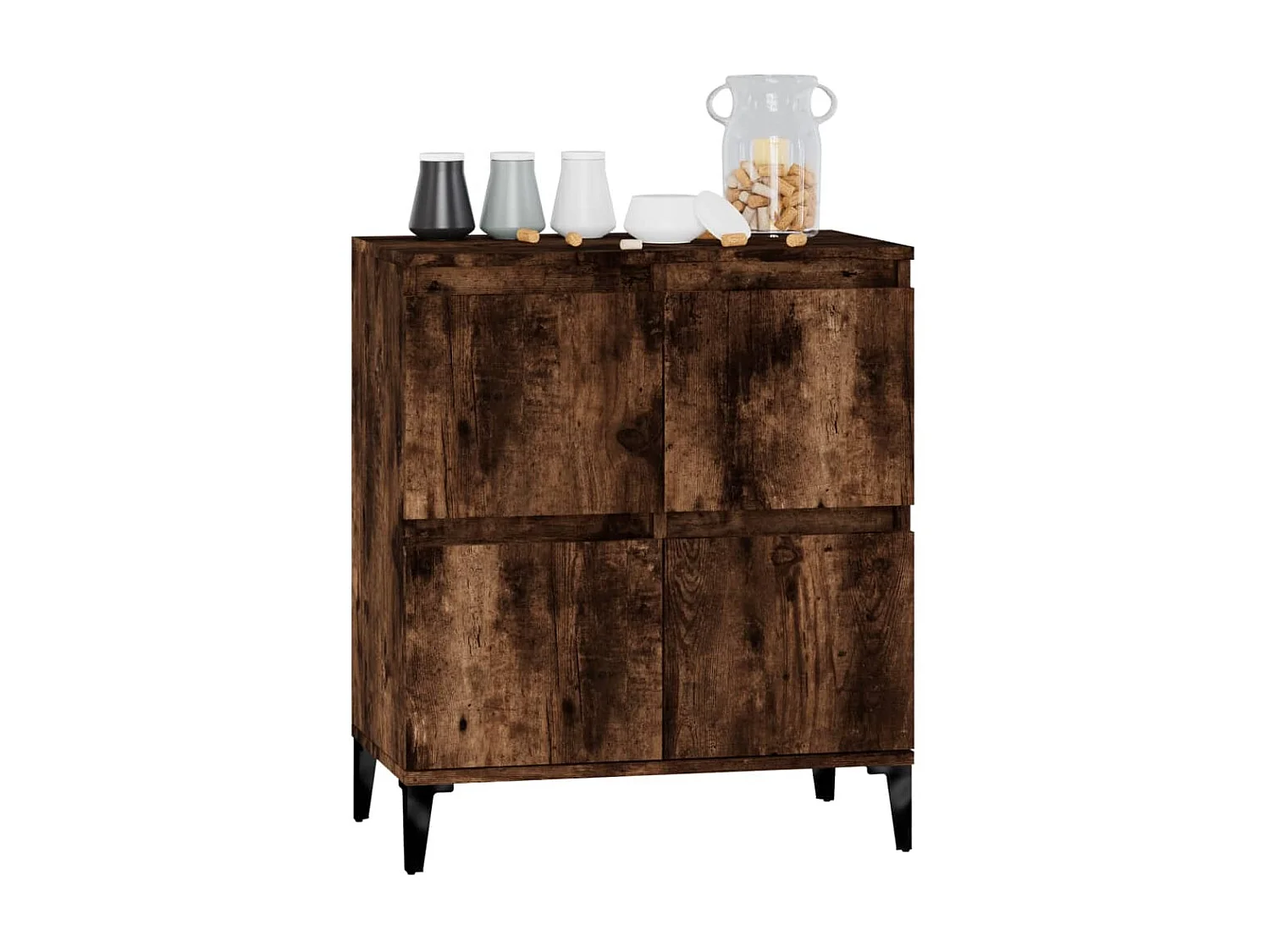 Sideboard Anrichte Räuchereiche 60x35x70 cm Holzwerkstoff -RM35887