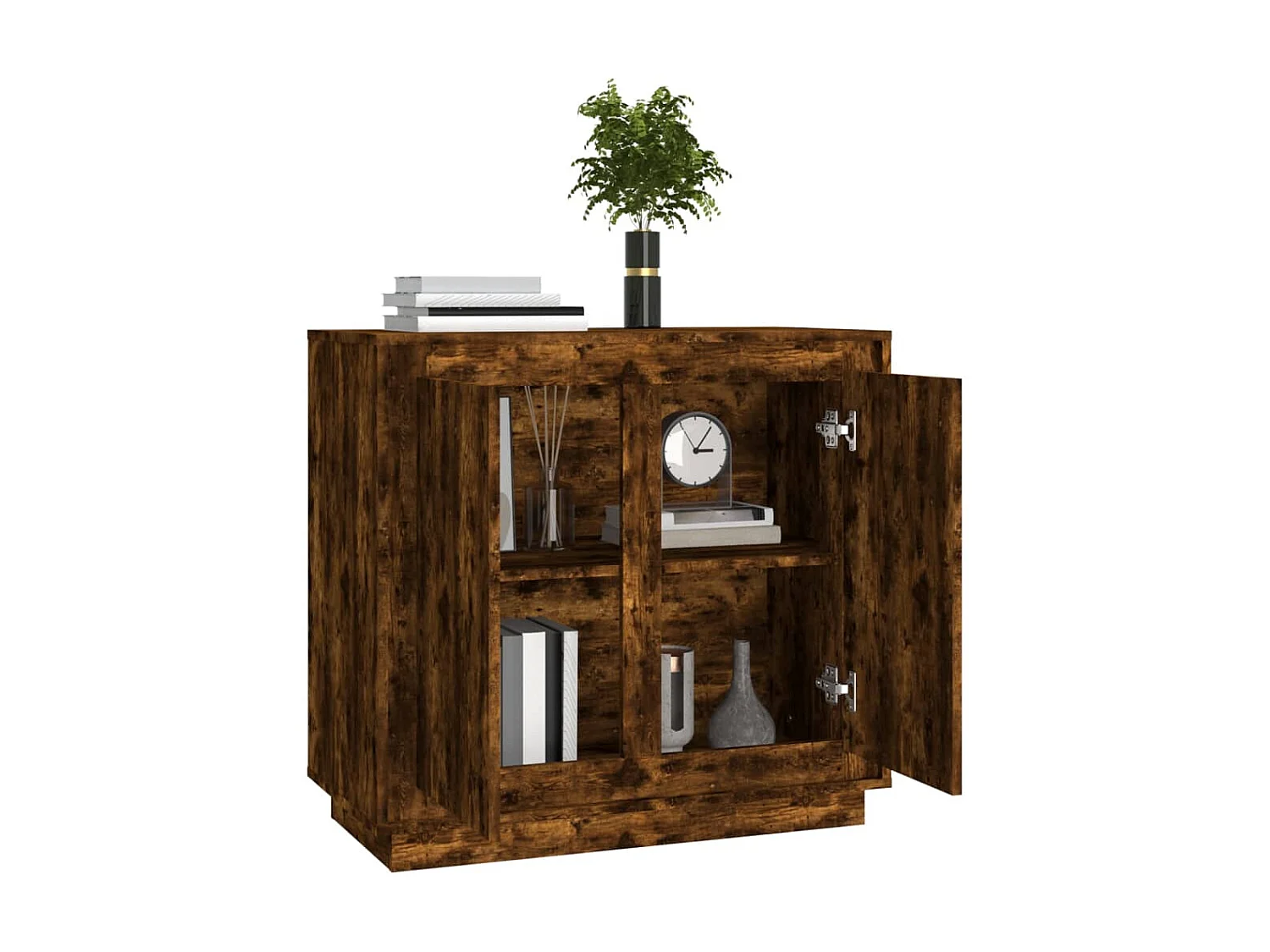Sideboard Anrichte Räuchereiche 80x34x75 cm Holzwerkstoff -RM36183