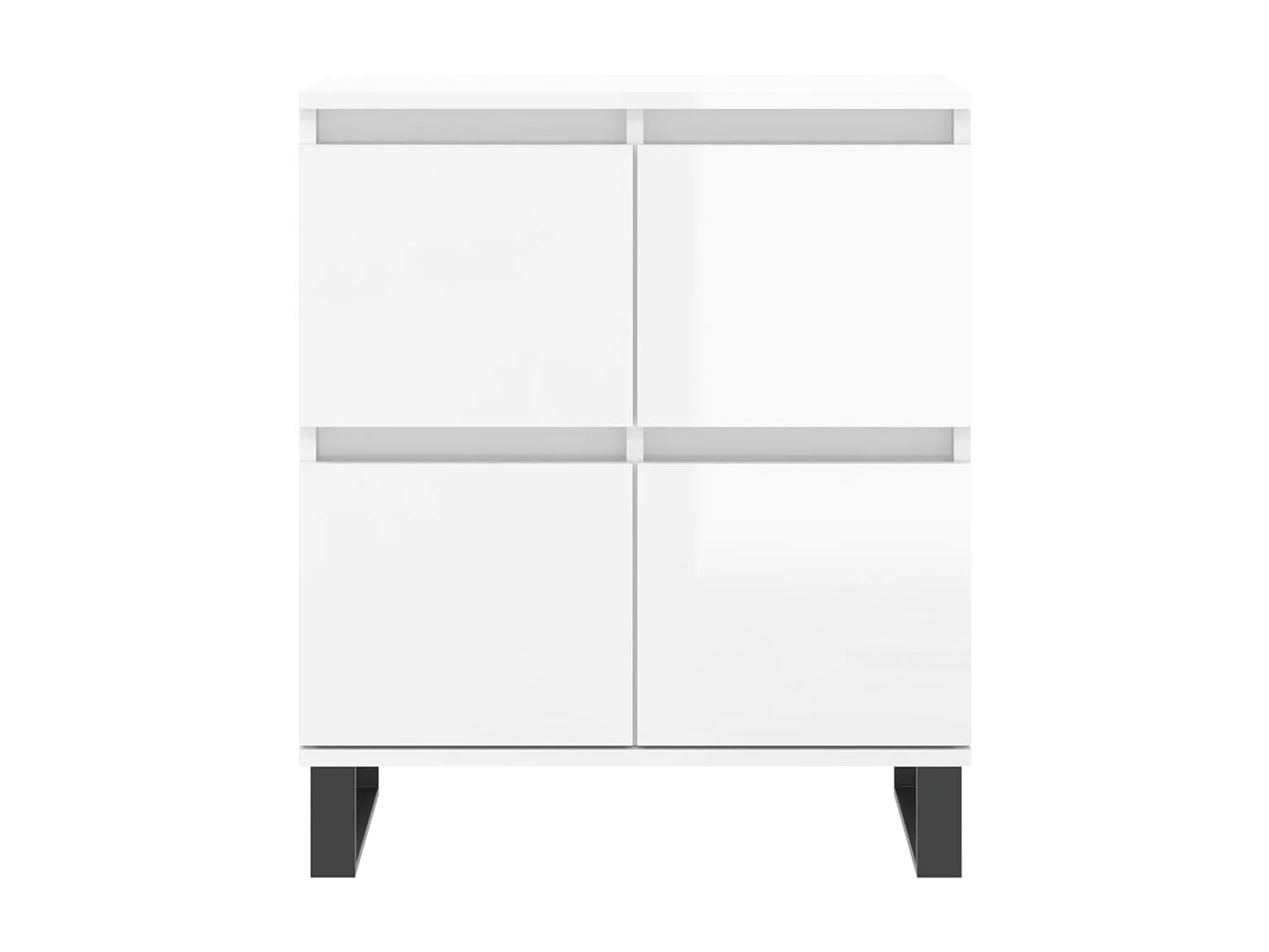 Sideboards im 3er-Set Lowboards Hochglanz-Weiß Holzwerkstoff -RM80385