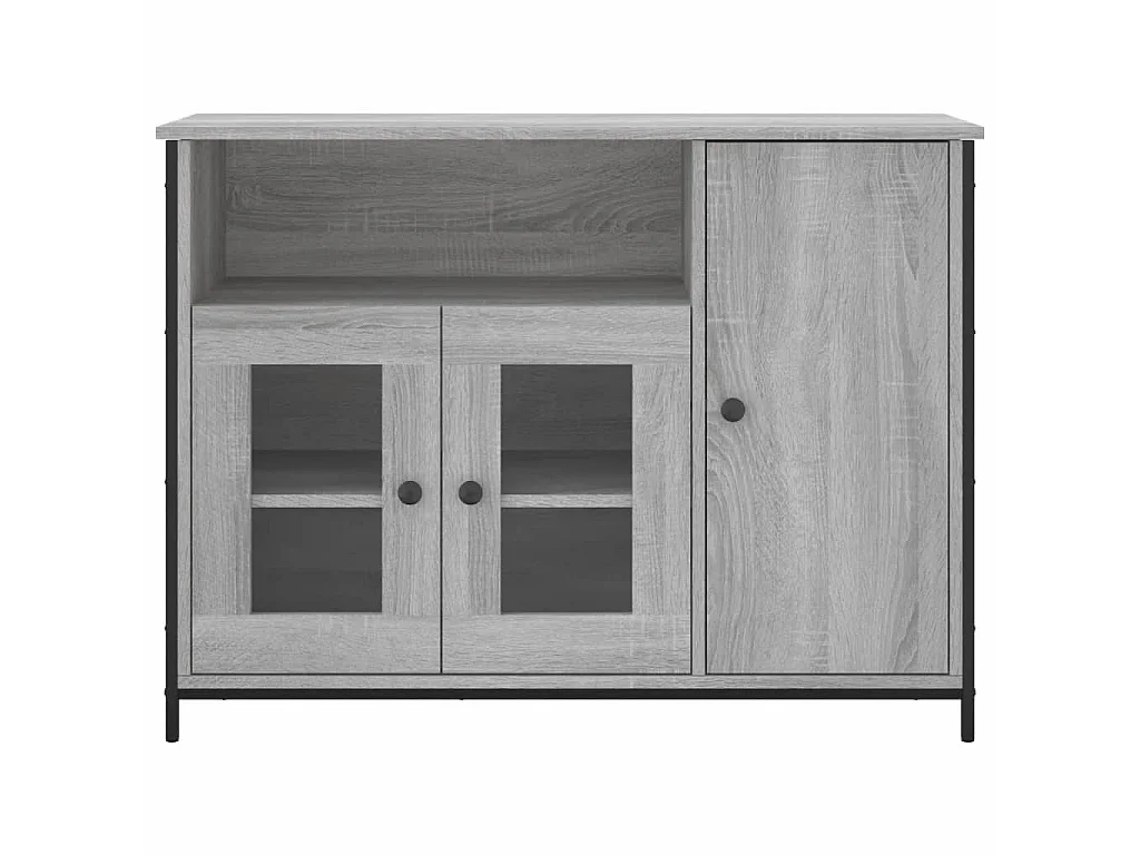 Sideboard Grau Sonoma - Lowboard 100x35x75 cm Holzwerkstoff -RM18297