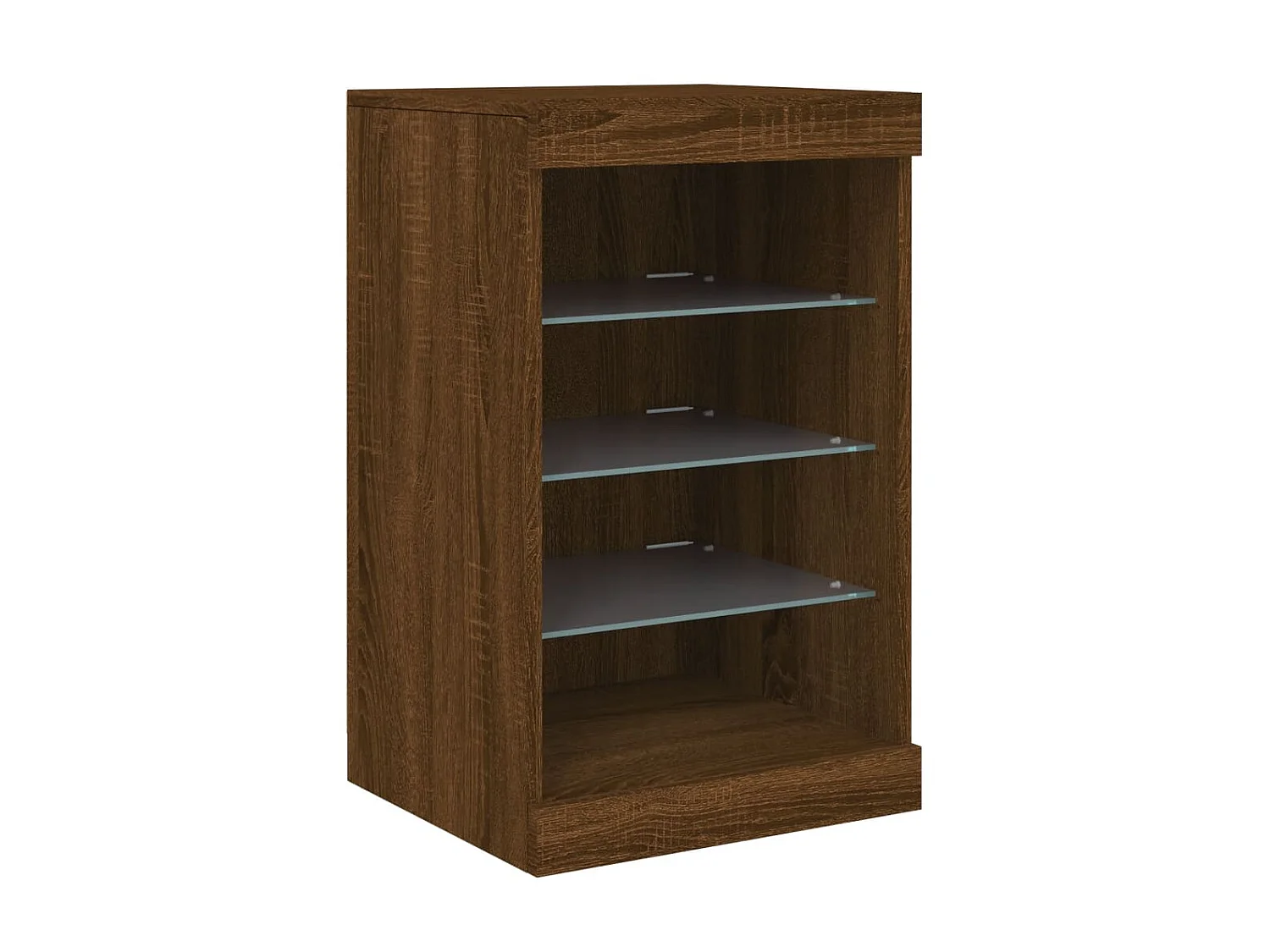 Sideboard Braun Anrichte mit LED-Leuchten Eichen-Optik 41x37x67 cm -RM61512