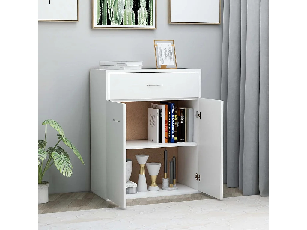 Sideboard Weiß Anrichte 60x30x75 cm Holzwerkstoff -RM85297