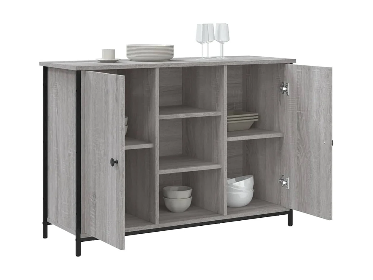 Sideboard Grau Sonoma - Lowboard 100x35x70 cm Holzwerkstoff -RM21628