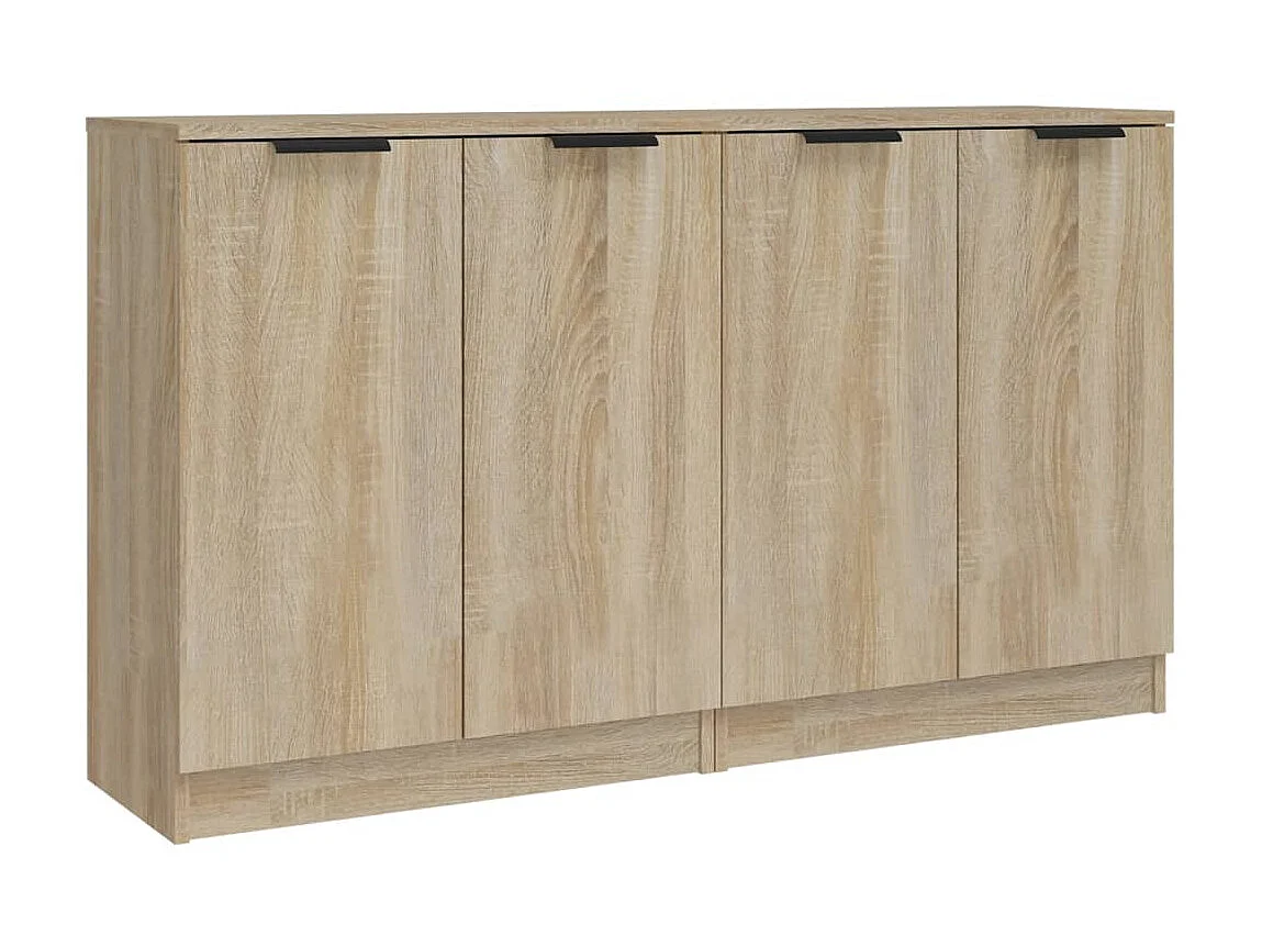 Sideboards im 2er-Set Lowboards Sonoma Eiche 60x30x70 cm Holzwerkstoff -RM40973