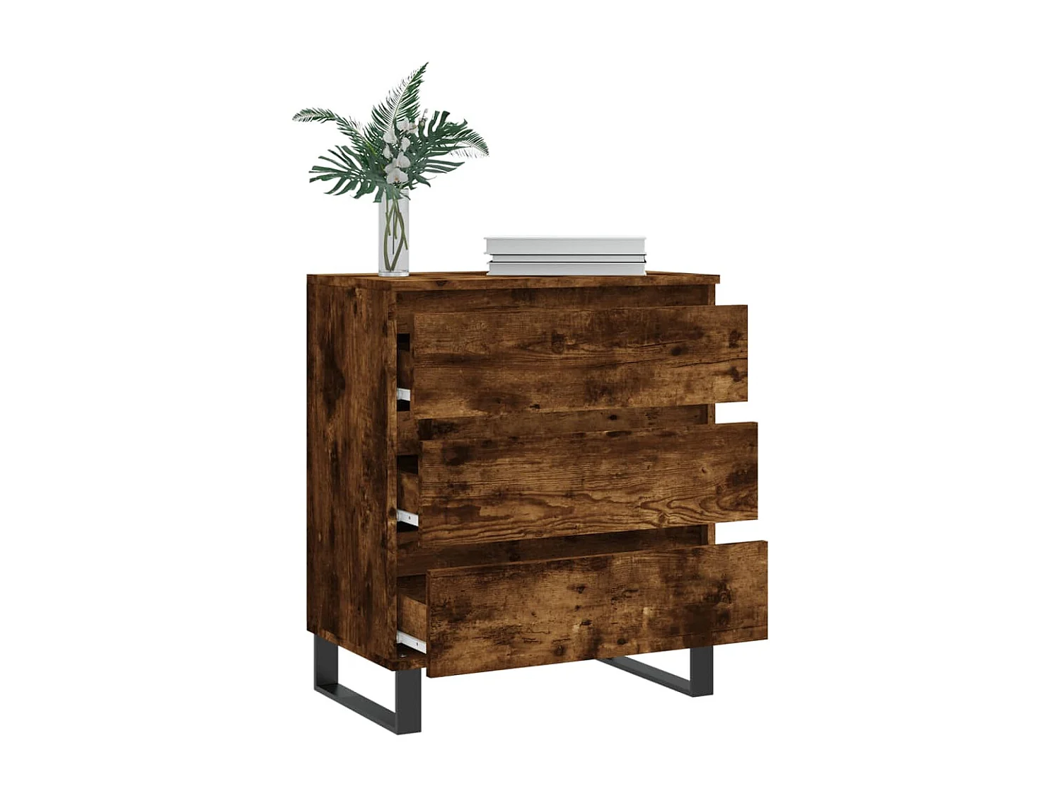 Sideboard Anrichte Räuchereiche 60x35x70 cm Holzwerkstoff -RM15996