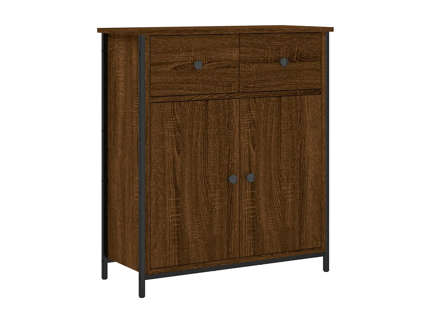 Sideboard Lowboard - Braun Eichen-Optik 70x30x80 cm Holzwerkstoff -RM32665