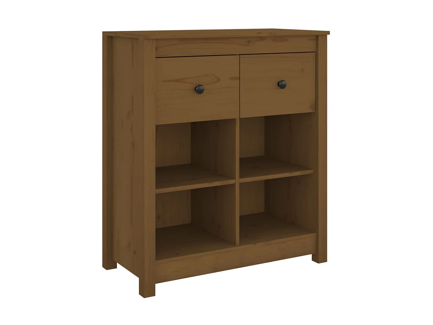 Sideboard Lowboard - Honigbraun 70x35x80 cm Massivholz Kiefer -RM92064