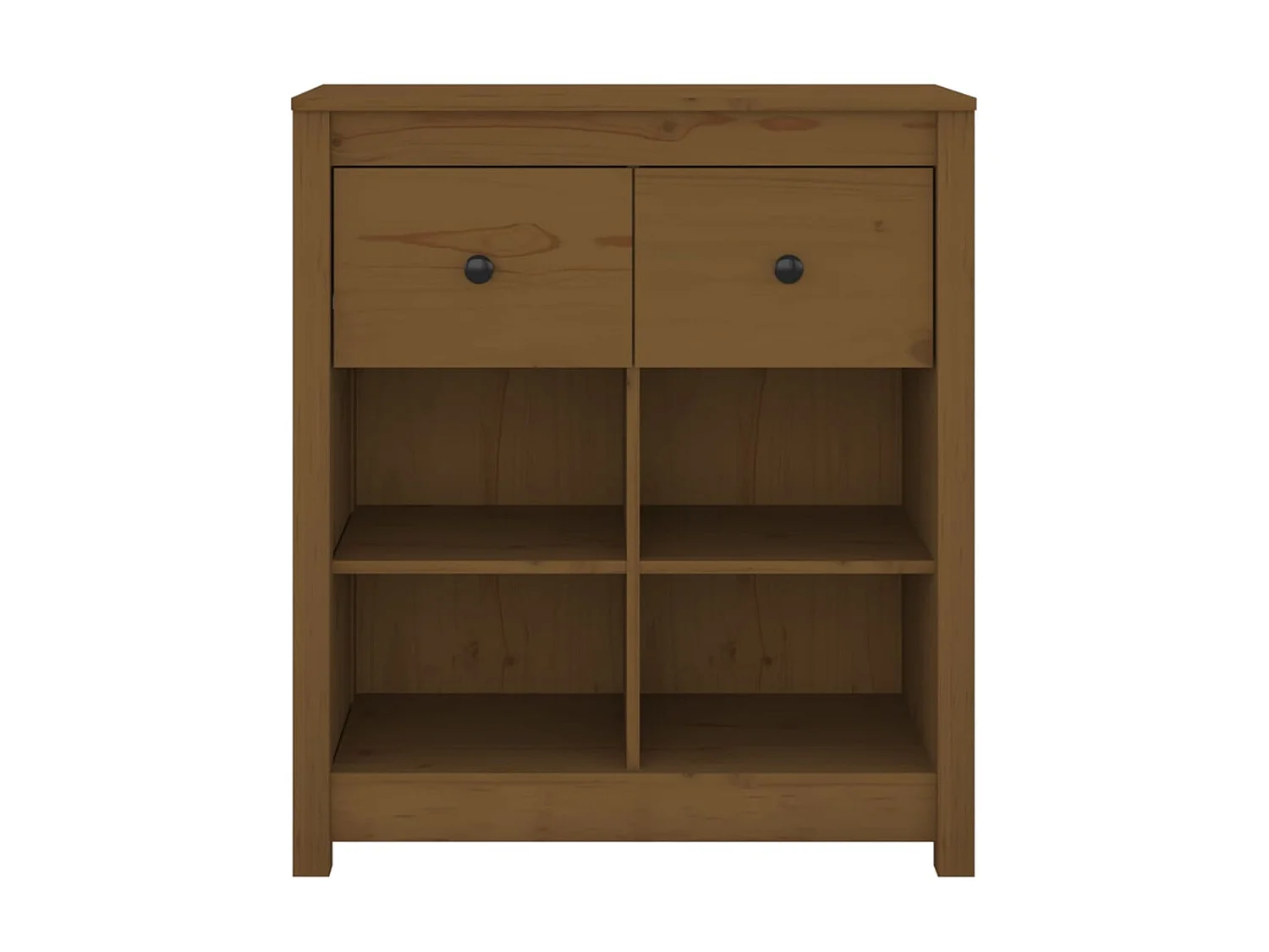 Sideboard Lowboard - Honigbraun 70x35x80 cm Massivholz Kiefer -RM92064