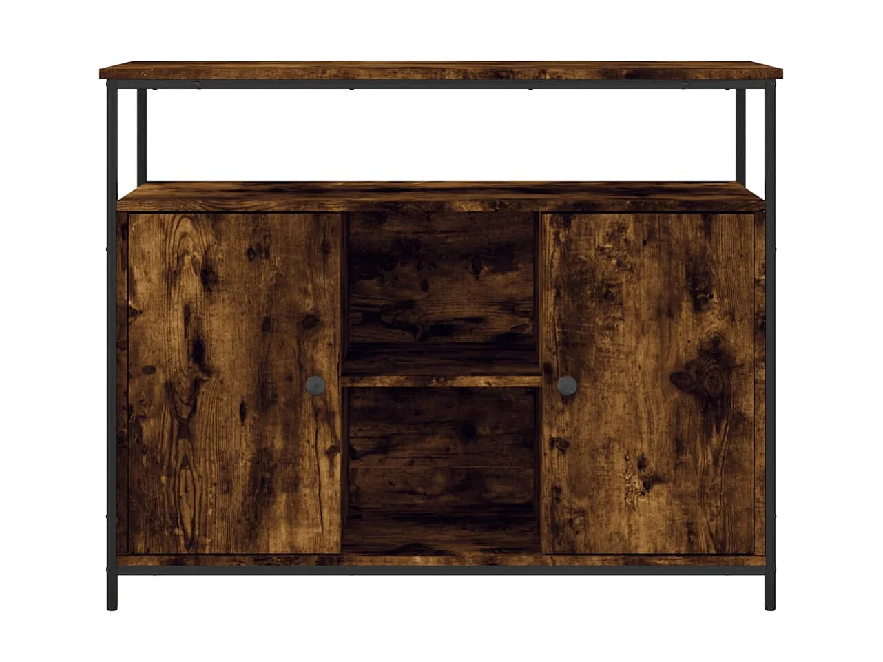 Sideboard Anrichte Räuchereiche 100x35x80 cm Holzwerkstoff -RM34863