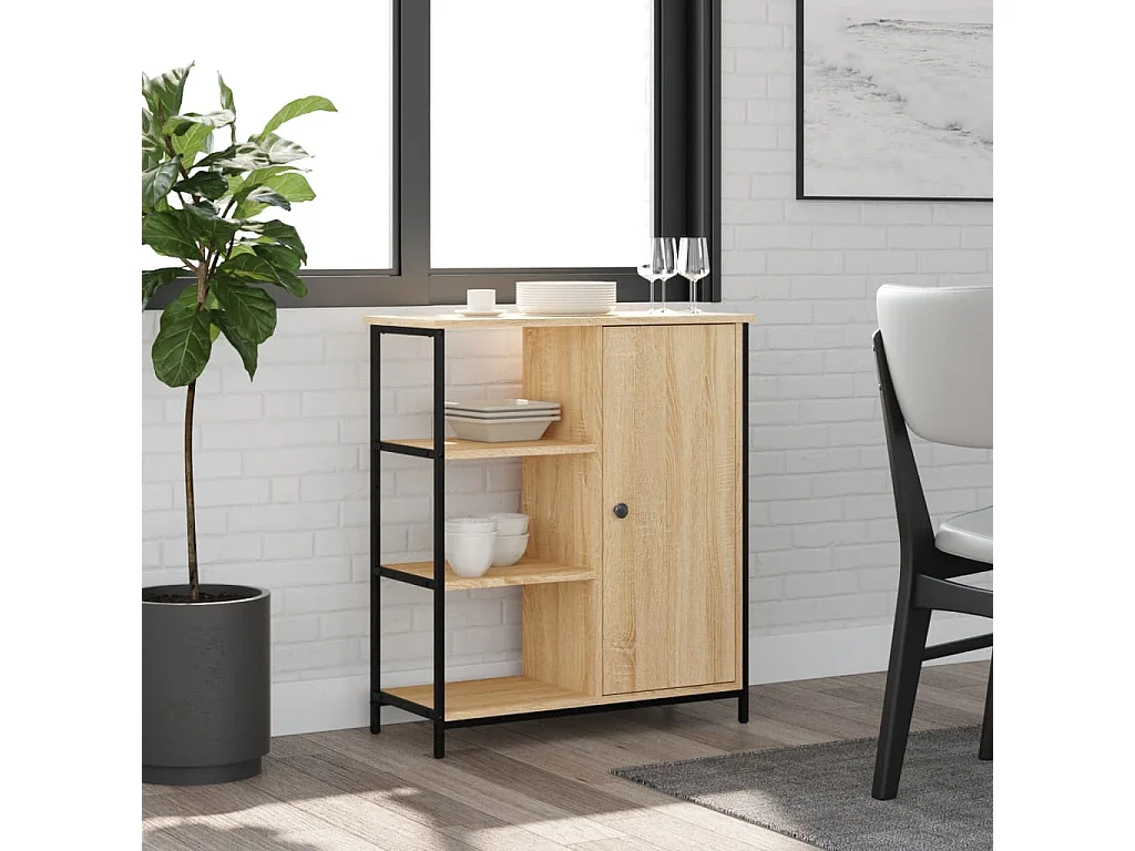 Sideboard Anrichte Sonoma-Eiche 70x30x80 cm Holzwerkstoff -RM43799