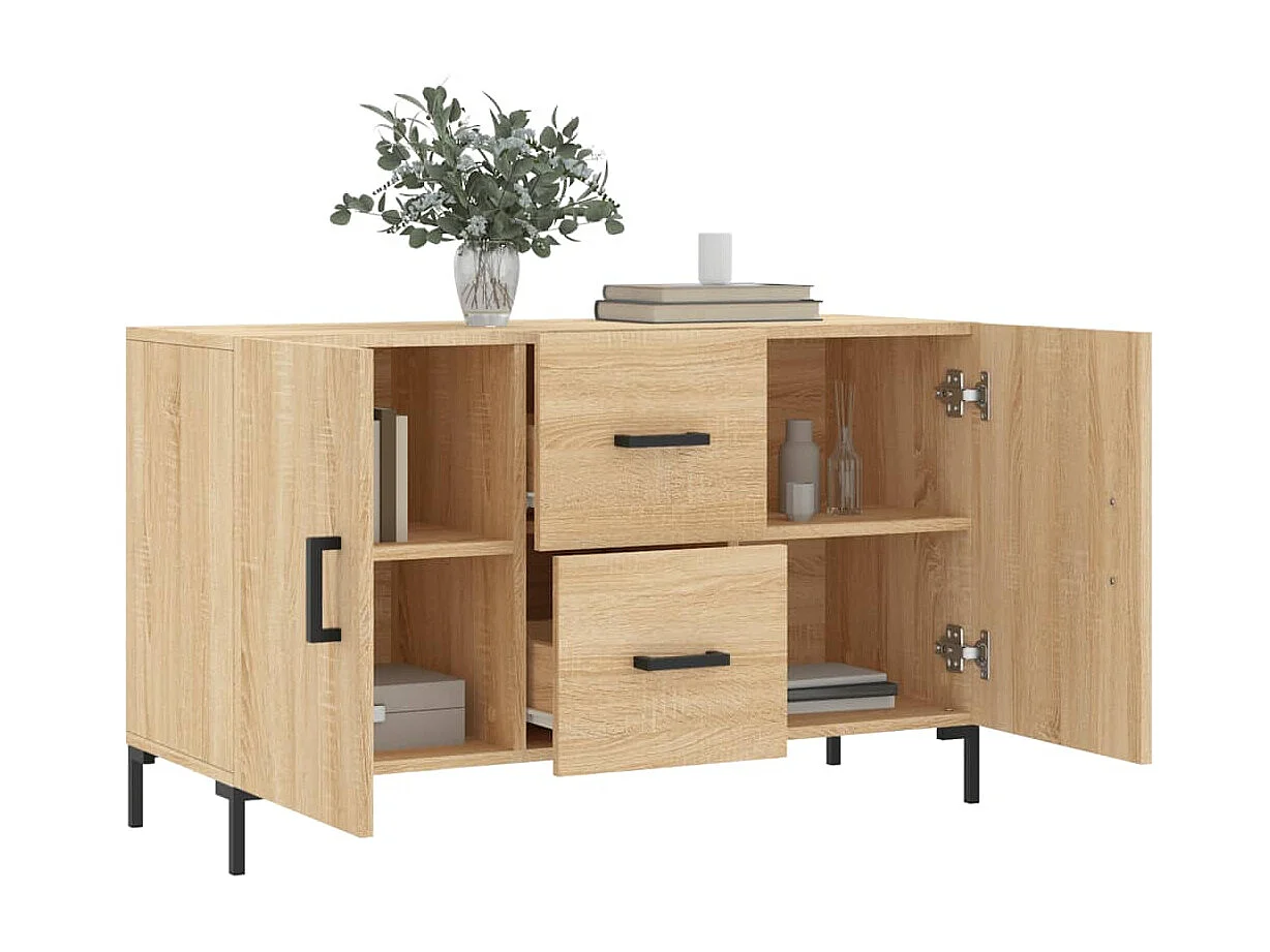 Sideboard Anrichte Sonoma-Eiche 100x36x60 cm Holzwerkstoff -RM62792