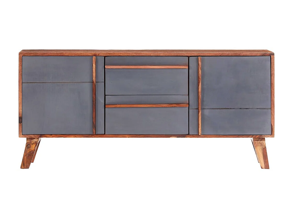 Sideboard Grau - Lowboard 120x30x55 cm Massivholz Palisander -RM38546
