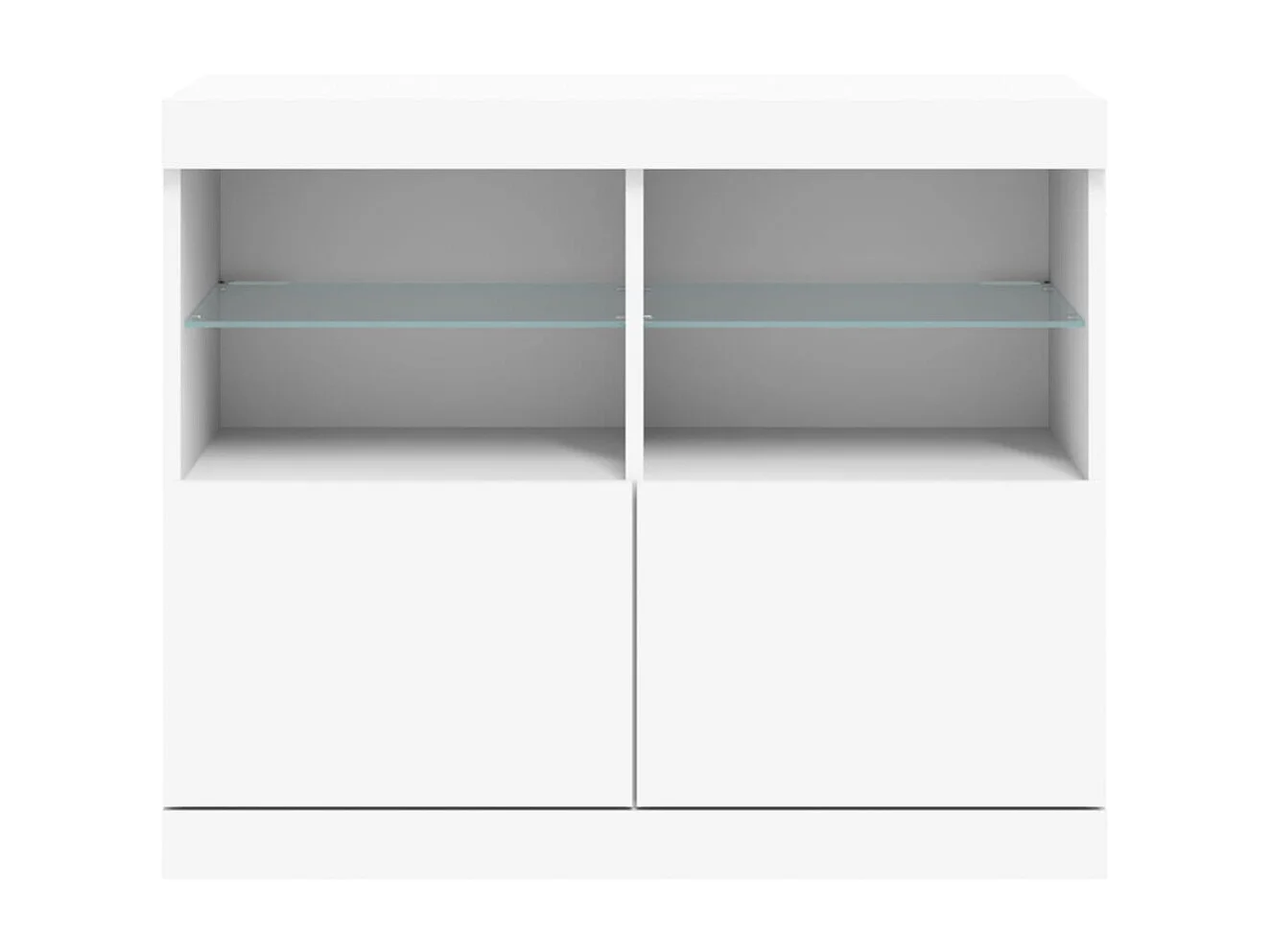 Sideboard mit LED-Leuchten Anrichte Weiß 81x37x67 cm -RM28103