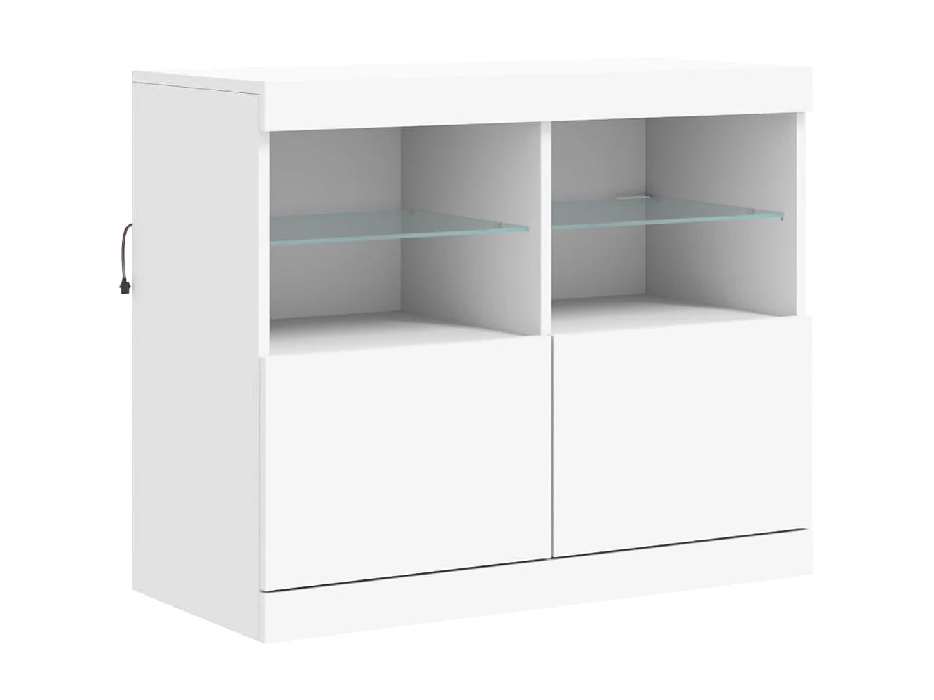 Sideboard mit LED-Leuchten Anrichte Weiß 81x37x67 cm -RM28103