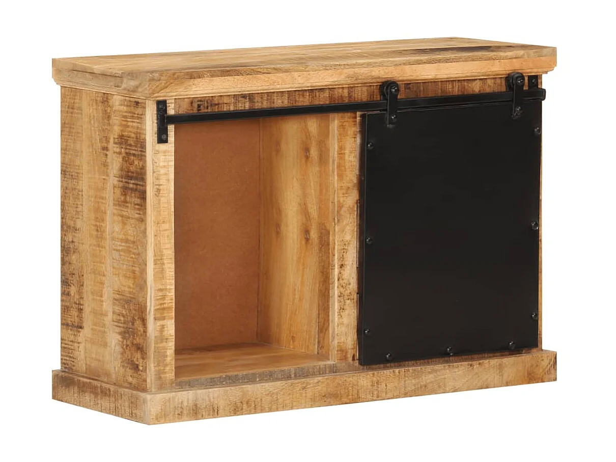Sideboard Lowboard - 80x30x55 cm Massives Raues Mangoholz -RM27919