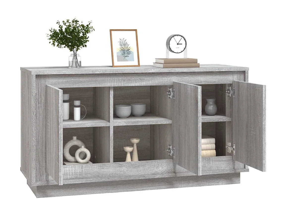Sideboard Grau Sonoma - Lowboard 102x35x55 cm Holzwerkstoff -RM12269