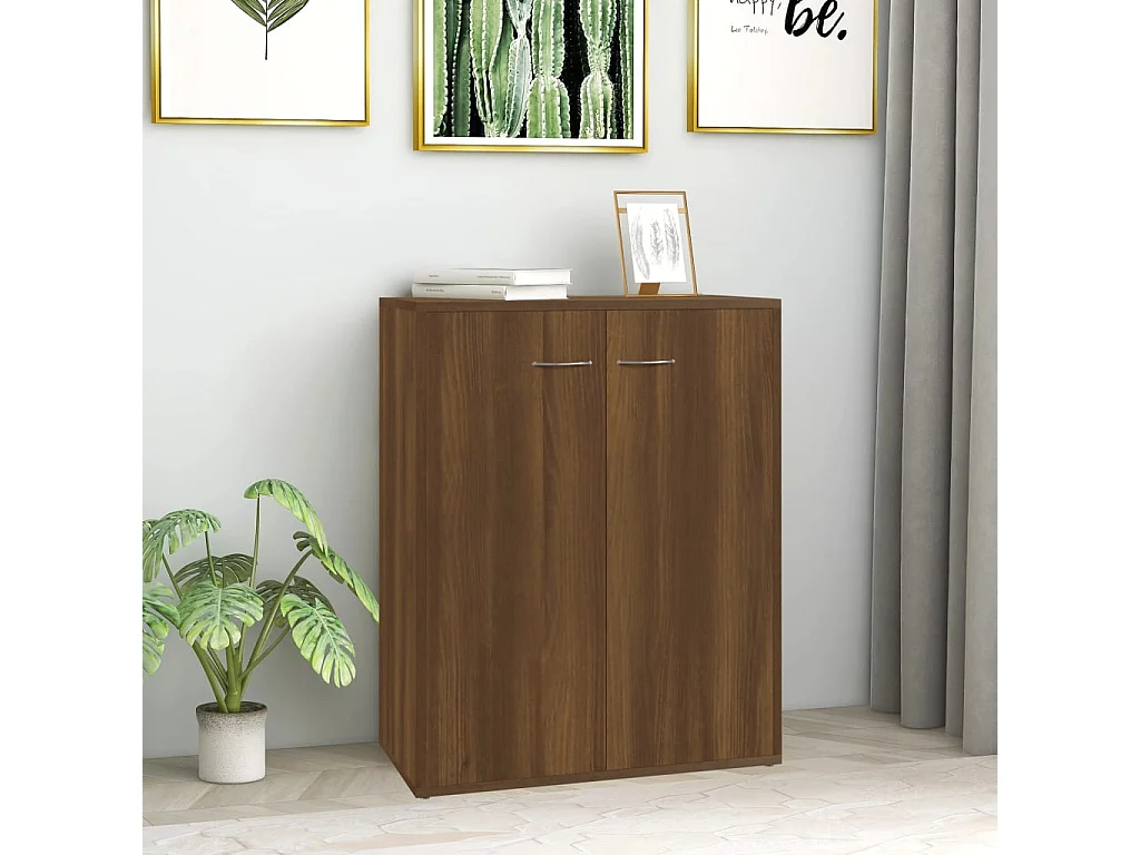 Sideboard Lowboard - Braun Eichen-Optik 60x30x75 cm Holzwerkstoff -RM18374