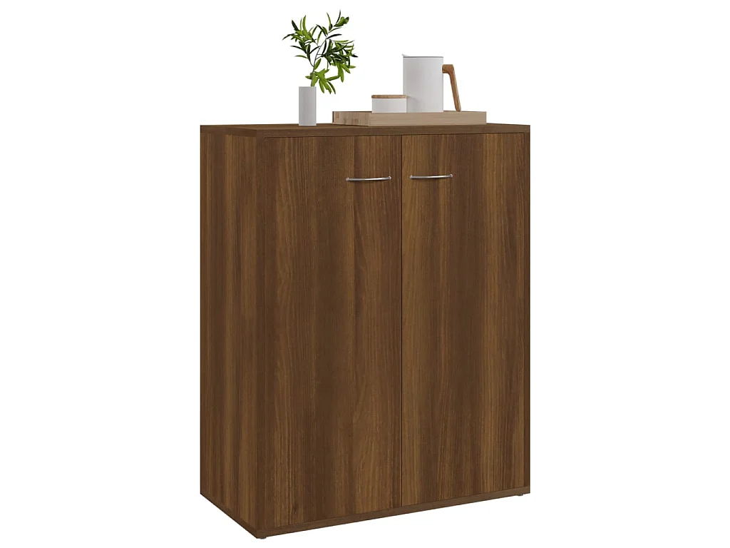 Sideboard Lowboard - Braun Eichen-Optik 60x30x75 cm Holzwerkstoff -RM18374
