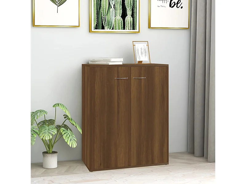 Sideboard Lowboard - Braun Eichen-Optik 60x30x75 cm Holzwerkstoff -RM18374