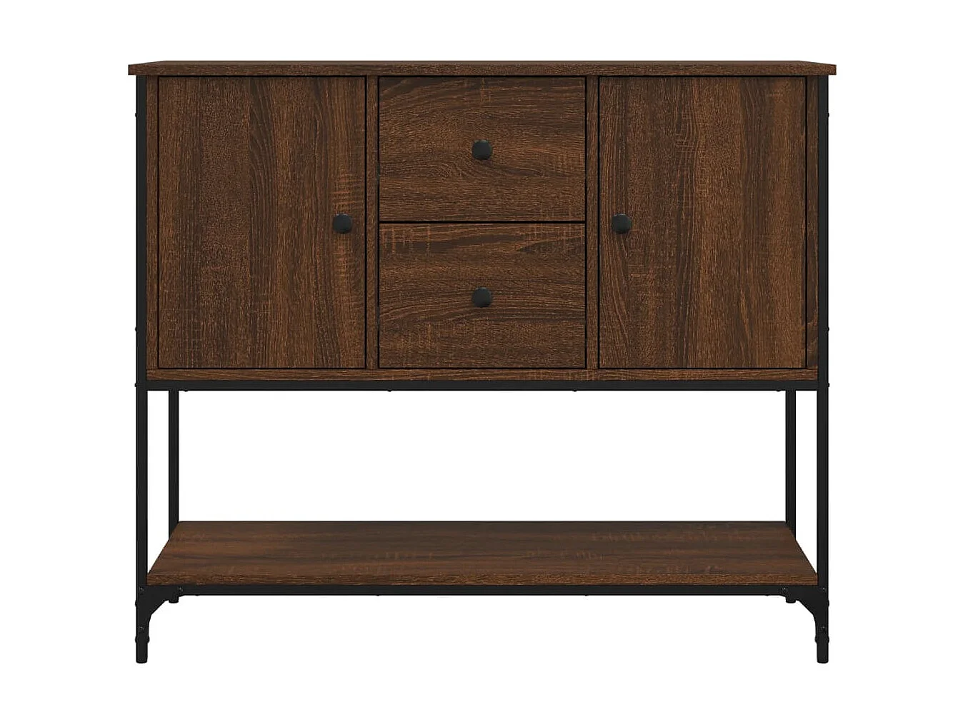 Sideboard Lowboard - Braun Eichen-Optik 100x36x85 cm Holzwerkstoff -RM66628