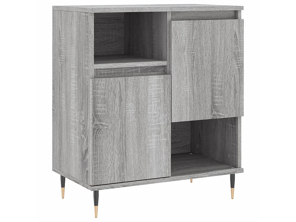 Sideboards Grau im 2er-Set Anrichten Sonoma Holzwerkstoff -RM19328