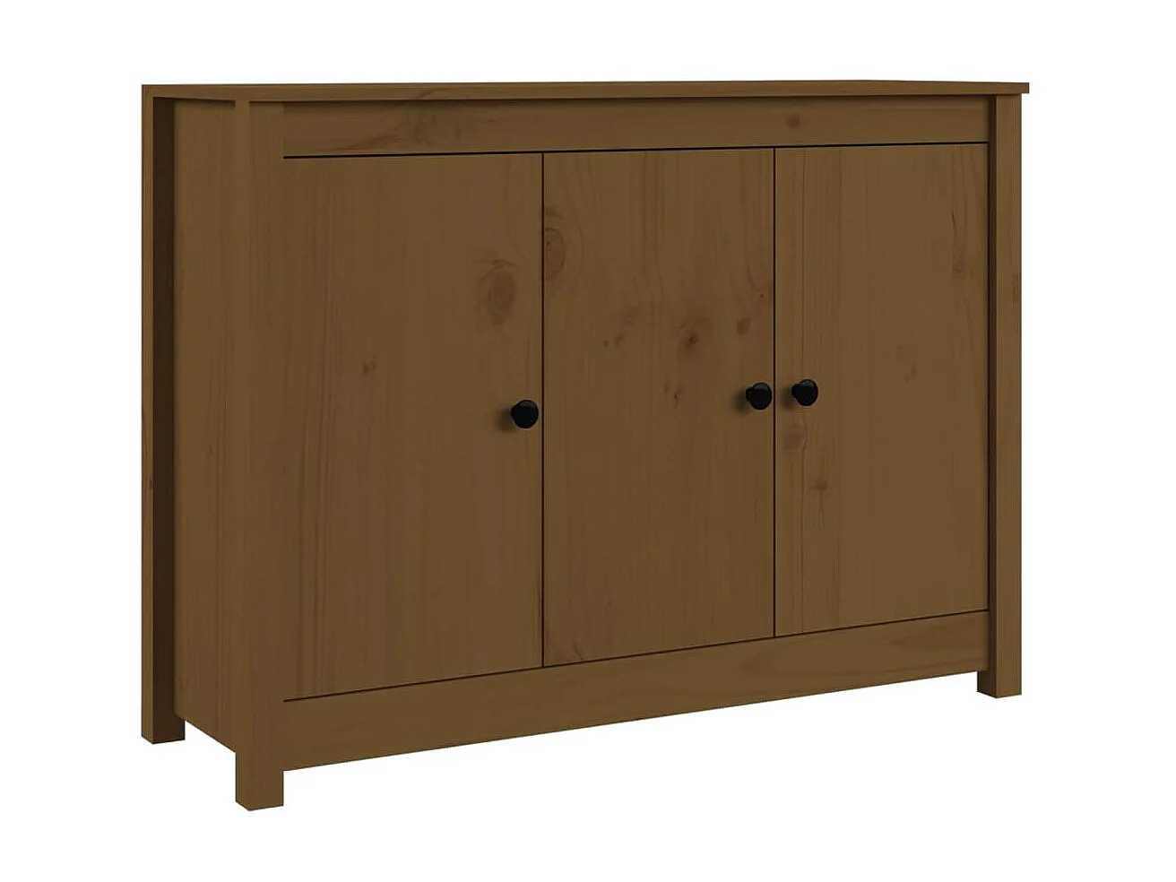 Sideboard Lowboard - Honigbraun 100x35x74 cm Massivholz Kiefer -RM62922